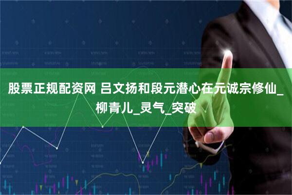 股票正规配资网 吕文扬和段元潜心在元诚宗修仙_柳青儿_灵气_突破